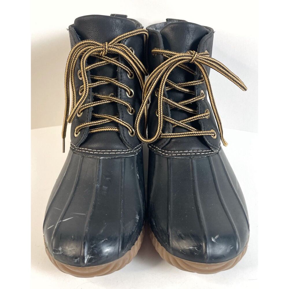Henry Ferrera Duck Boots Womens 9 Mission 200 Water Resistant Black Gray
